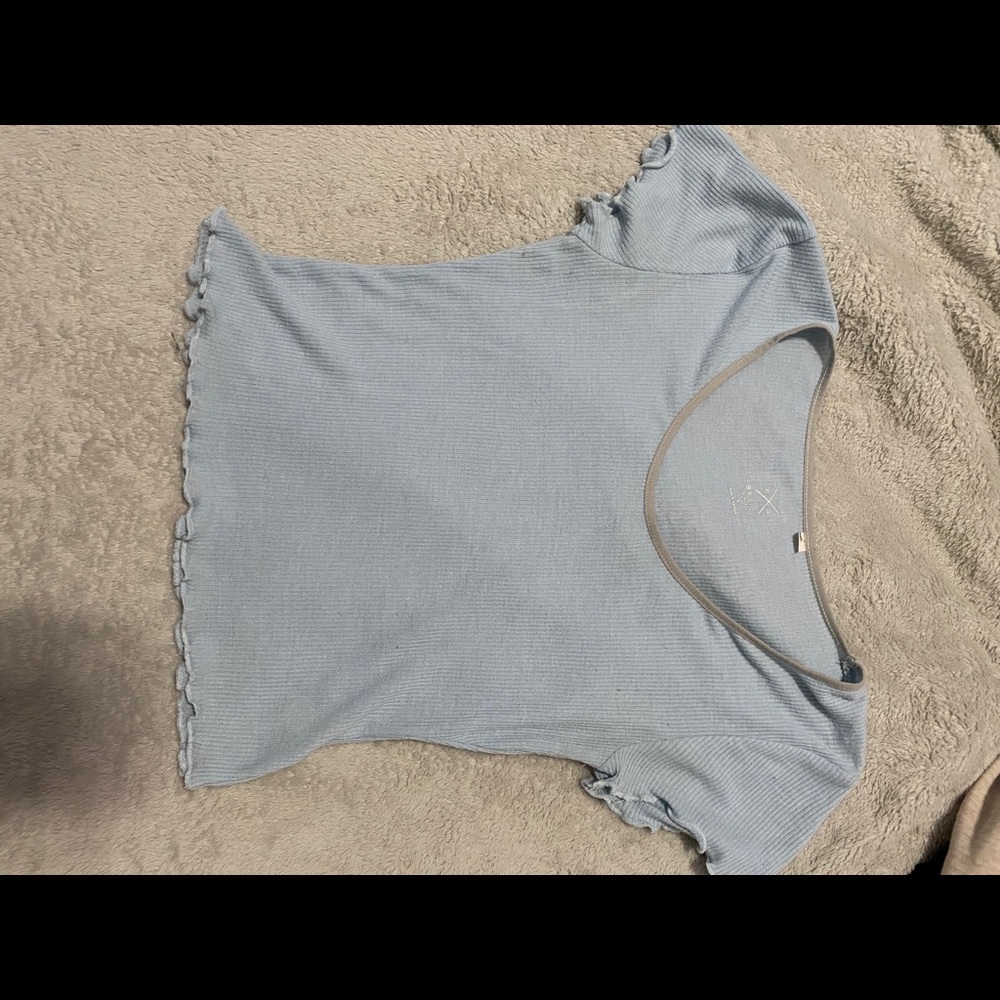 Blue crop top